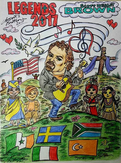 Chrisagis Brothers Drawing of Scott Wesley Brown
