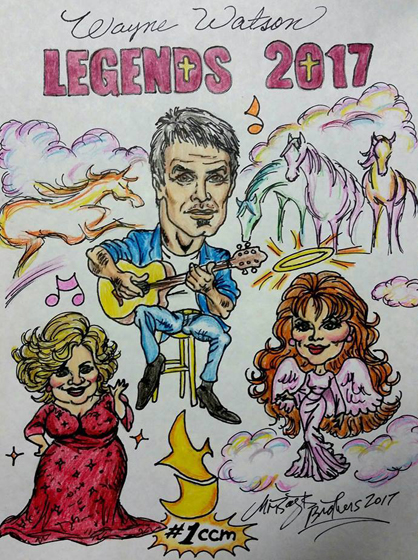 Chrisagis Brothers Drawing of Wayne Watson
